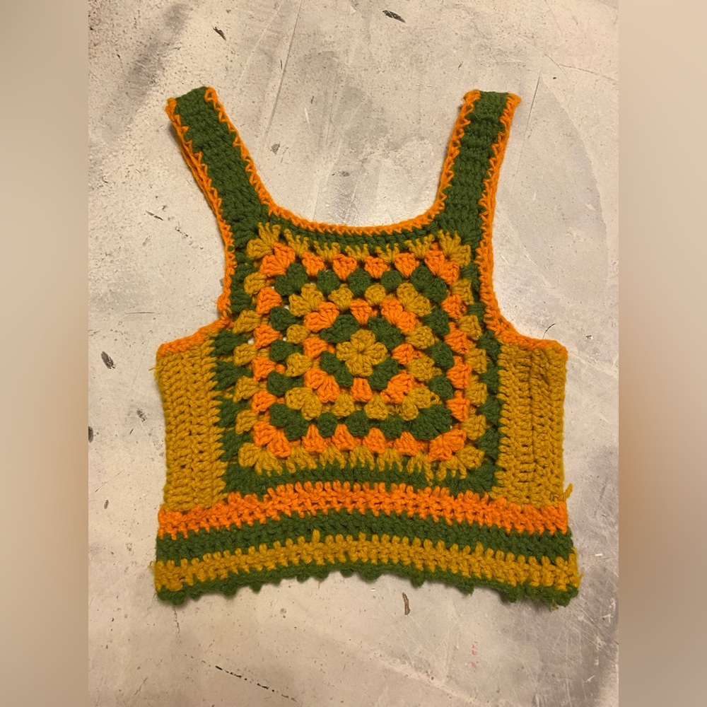 70’s Granny Square Crochet Tank Top